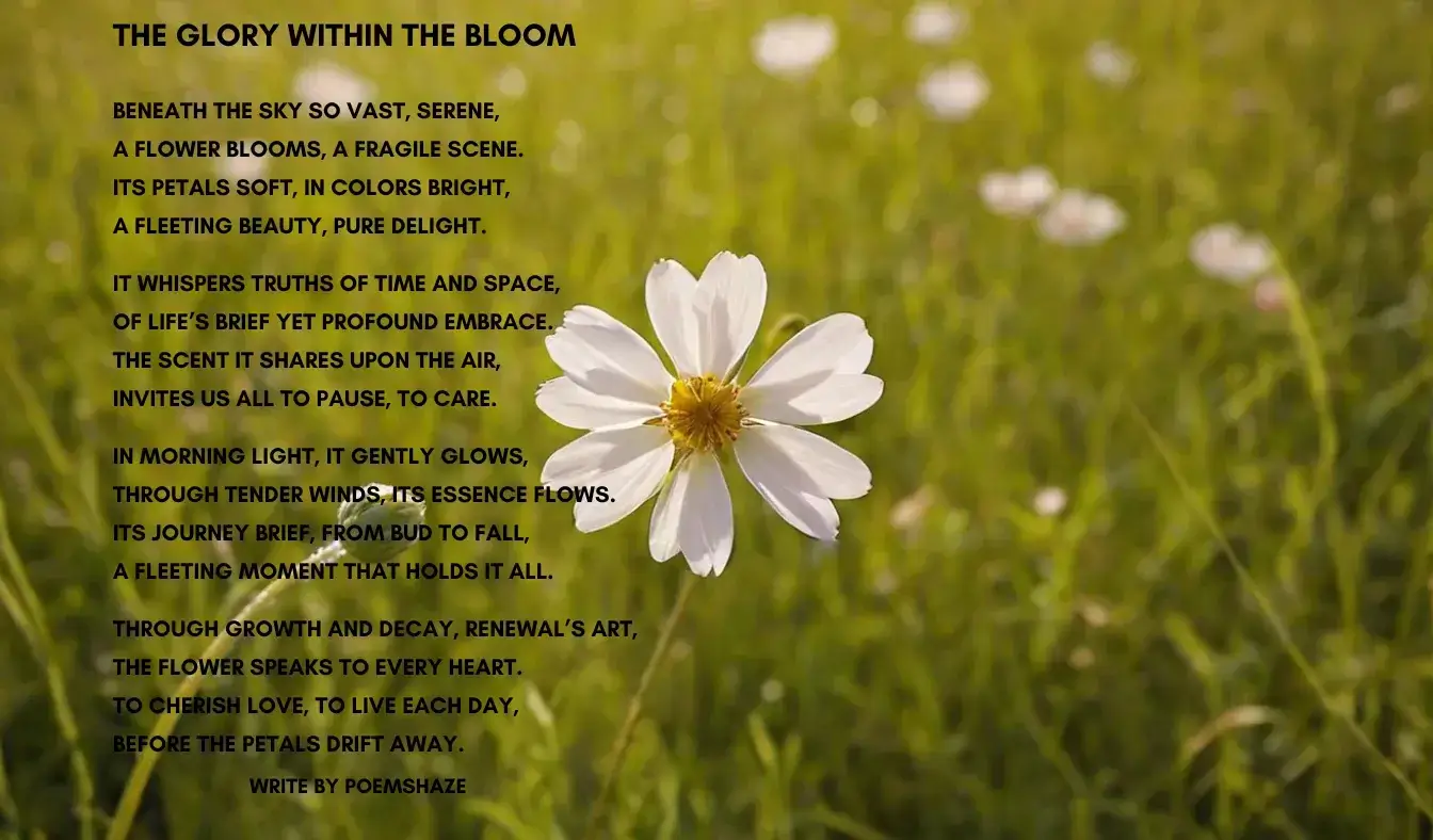 poem glory in the flower