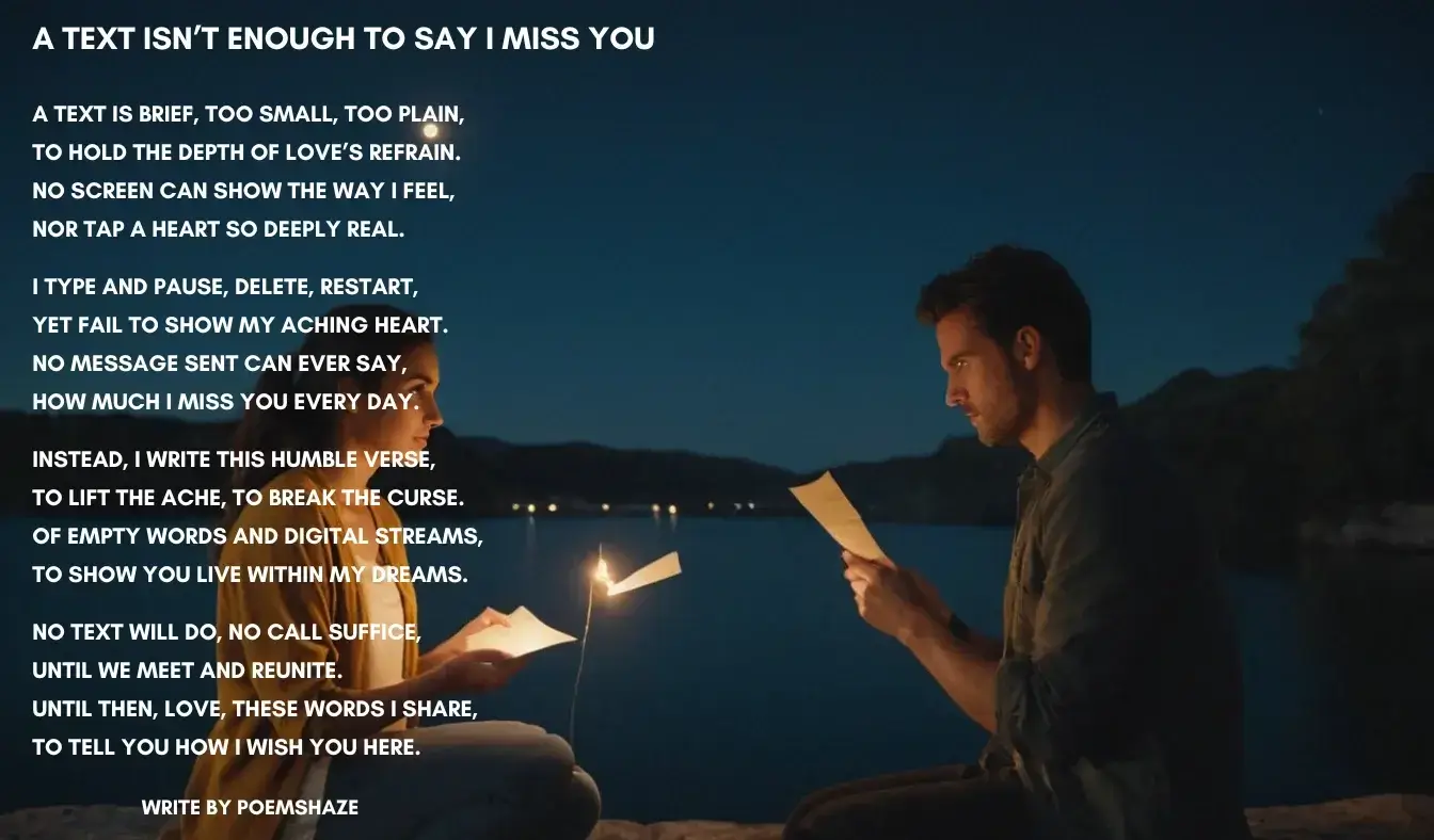 missing you love poems