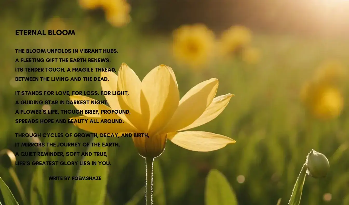 glory of a flower poem